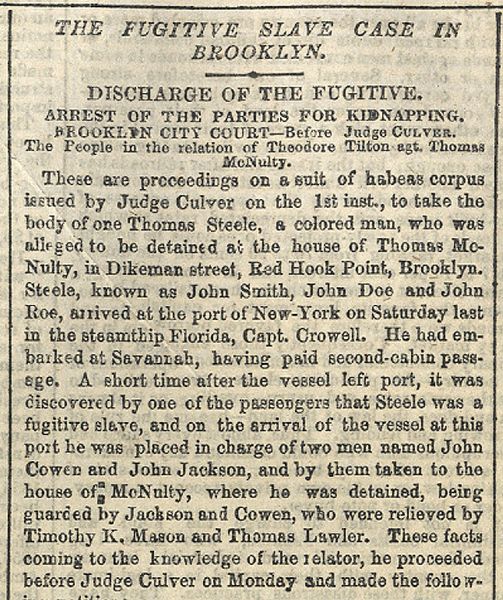 The Fugitive Slave is Released, His Captors Arrested.