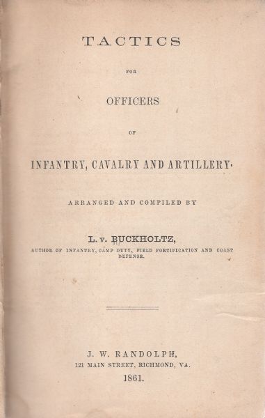 Manual of Tactics for Officers