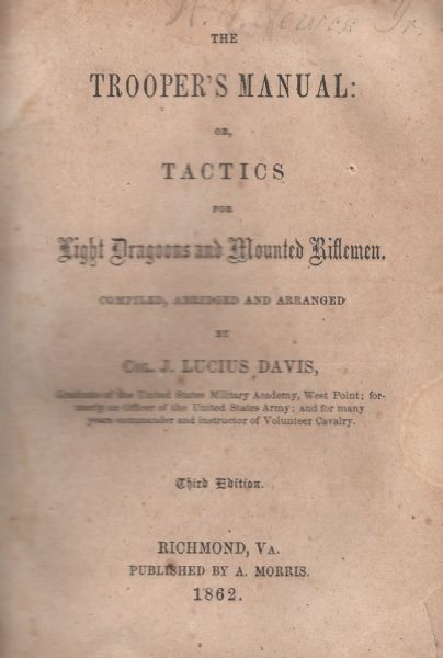 The Confederate Manual For Dragoons