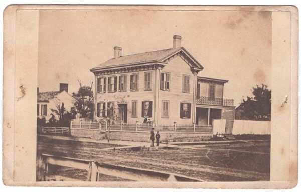 CDV Showing Abraham Lincoln's Springfield Home