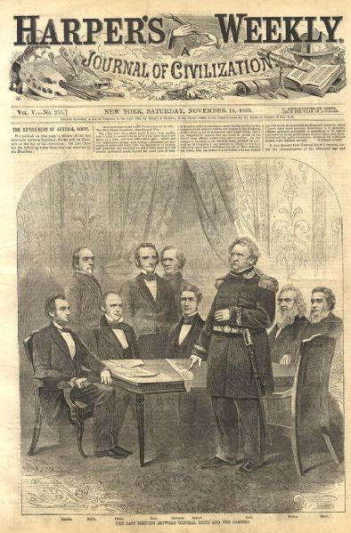 Lincoln and His Cabinet Listen to General Scott for the Last Time