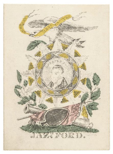 Marquis de Lafayette Portrait Rare Playing Card 