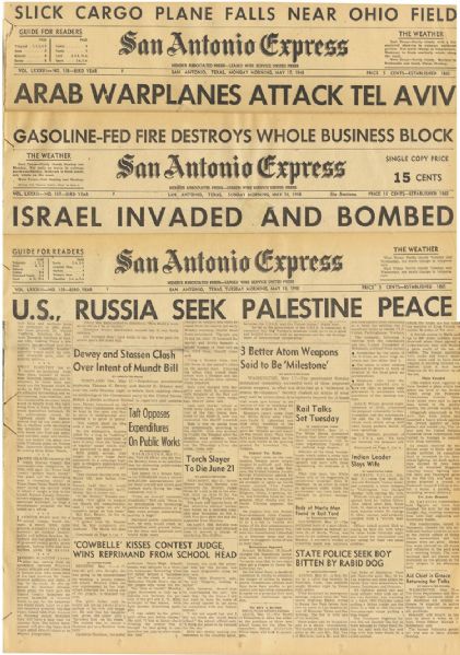 The First Israel-Arab War Begins The Day After Israel Independence