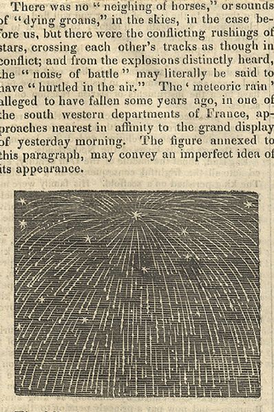 One Of The Most Prolific Meteor Showers Over America - 1833