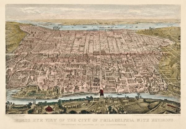 Magnus Engraved Image - City View of Philadelphia