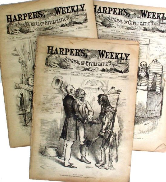 1876 grouping of Harper’s Weekly