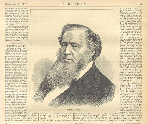 The Death of Mormon Leader Brigham Young