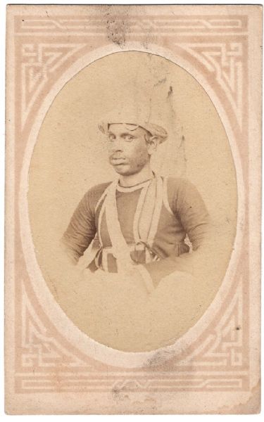 CDV of a Black Performer With P.T. Barnum's Circus