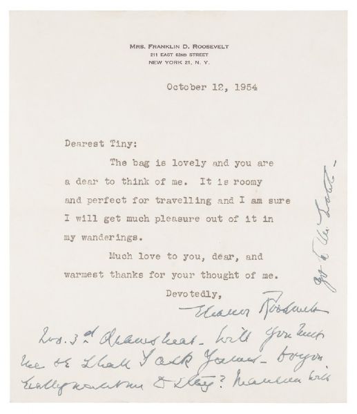 Eleanor Roosevelt Archive of Six Letters Signed 