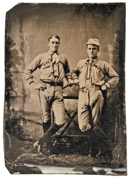 Tintype of Tower City, PA Baseball Players in Uniform