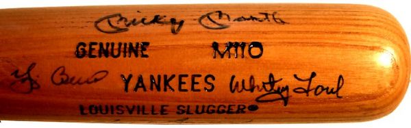 Yankees Bat Signed by the Greats of ‘56