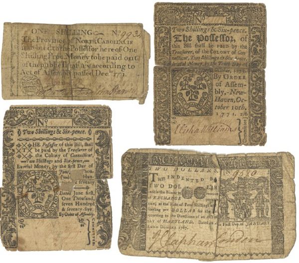 Various Colonial Notes
