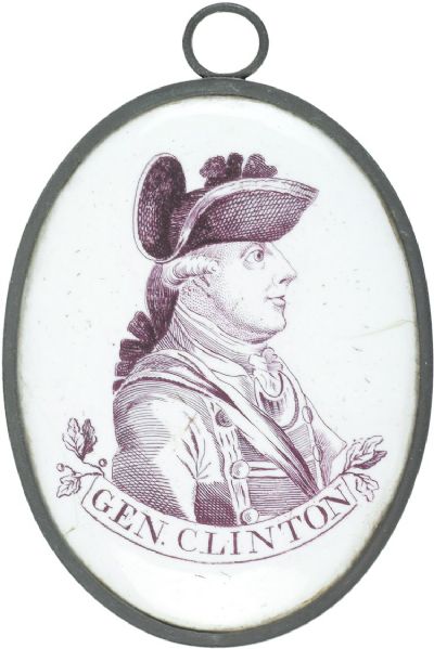 General Sir Henry Clinton Porcelain on Tin Medallion