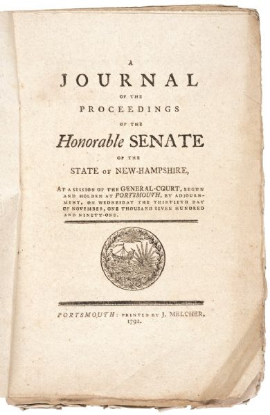 1791 New Hampshire Journal of Proceedings of the Senate