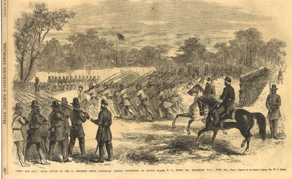 The 1st Carolina Negro Regiment Is Reviewed