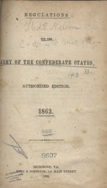 Confederate Imprint With Mississippi Ownership
