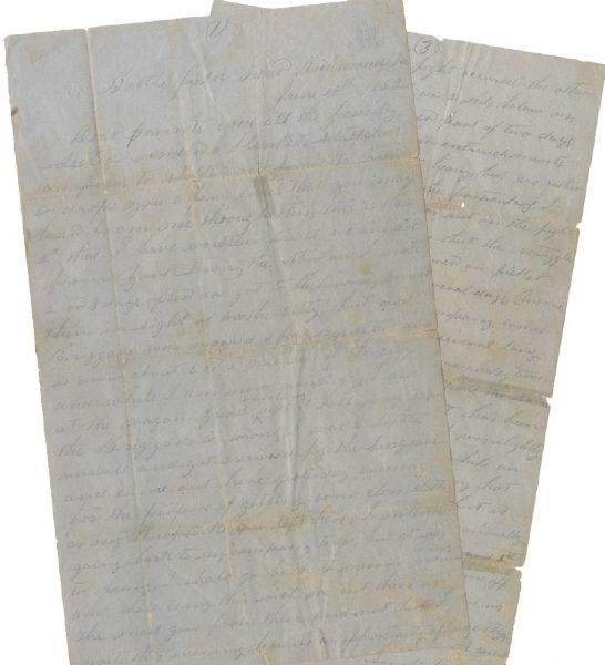 The Battle of Seven Pines 17th Mississippi Letter. 