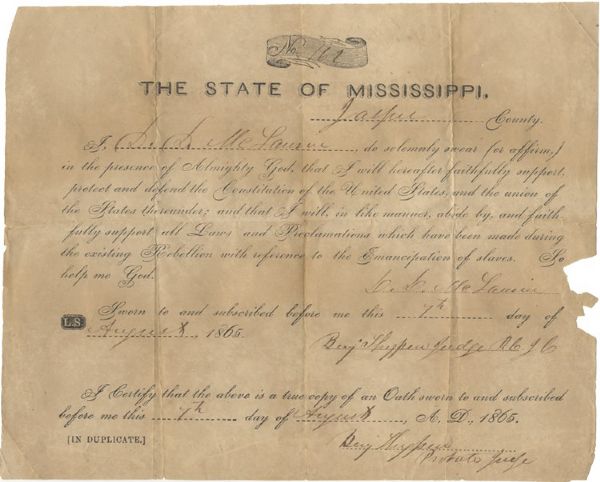 Mississippi Amnesty Oath