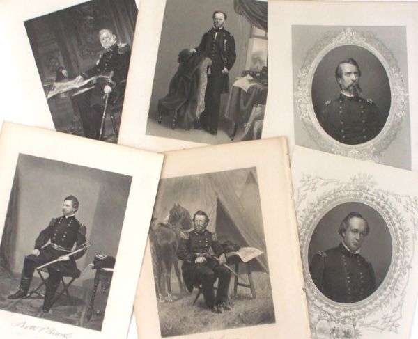 The Federal Generals Engraved Image Grouping