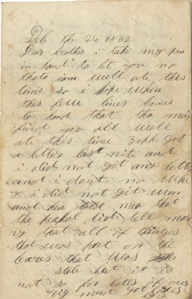 Scarce West Virginia Soldier Letter