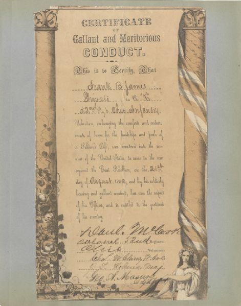 Scarce Document Signed By Daniel McCook of the Famous Fighting McCooks