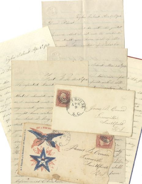 3rd Rhode Island Heavy Artillery Letter Collection With Battle Content.