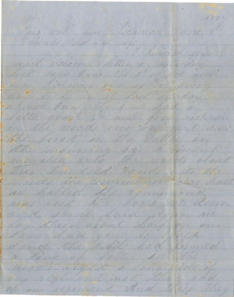 53rd Penn. Battle of Fair Oaks Letter-First hand Account of Richmond Civilians Killed In Battle. 