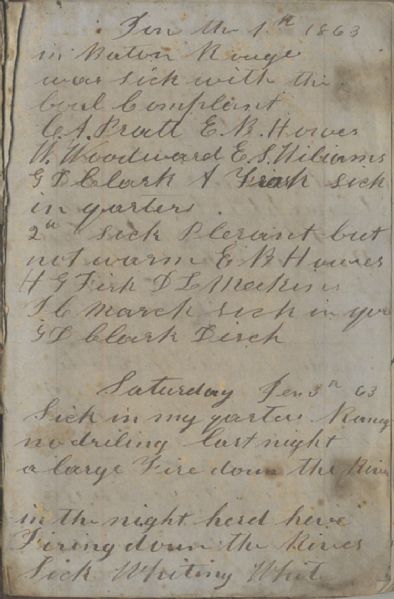 52nd Massachusetts Port Hudson Campaign Diary. 