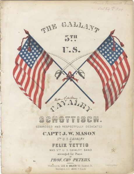Handsome Cover of this Well Known Unit - The 5th U.S. Cavalry 