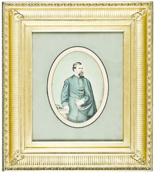 Painted Photograph Identified as Union Captain Charles W. Keyes 