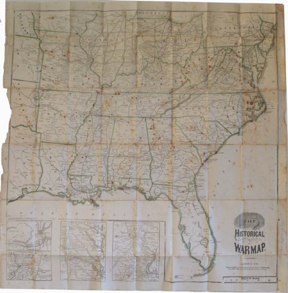 Asher's 1862 Historical War Map of The Deep South. 