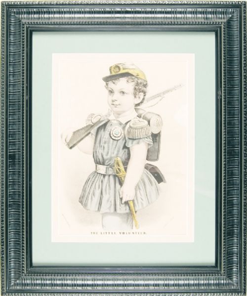 THE LITTLE VOLUNTEER By Currier & Ives Color Print