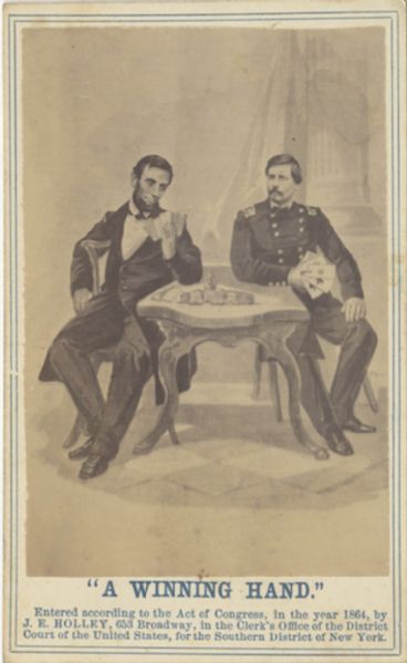 The Winning Hand Lincoln and McClellan Playing Campaign Poker 
