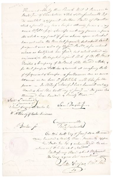 U.S. Capitol Designer William Thornton Signed Document 
