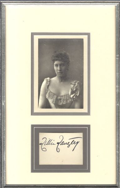 Photograph and Signature of Lilly Langtry