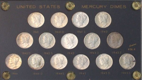 15-Coin World War II Mercury Dime Set 