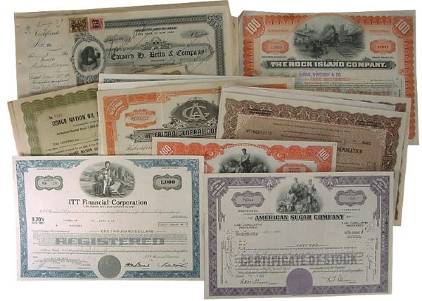 Miscellaneous Stock Certificates 