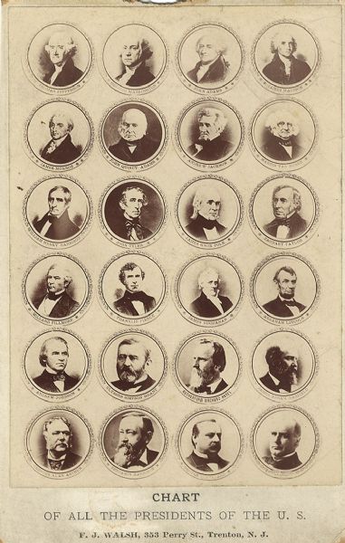 1900 United States Presidents Cabinet Card Photograph