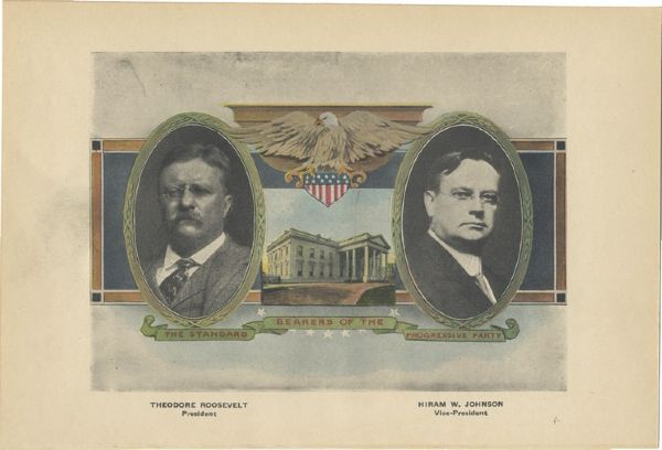 Roosevelt And Johnson 1912 Campaign Color Handout