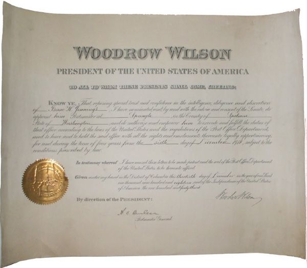 Woodrow Wilson Appointment