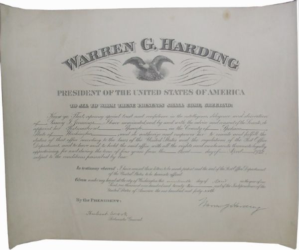 Warren Harding Appointment