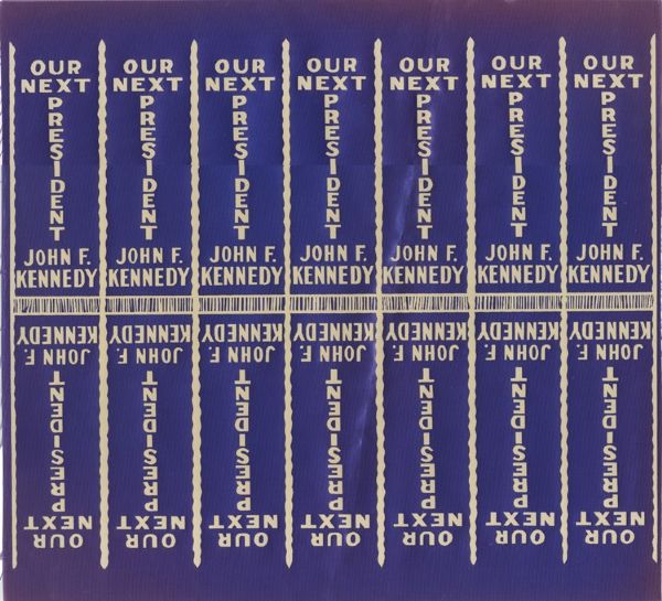 Uncut Group Of Fourteen John F. Kennedy 1960 Campaign Ribbons