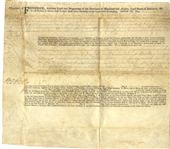 HORATIO SHARPE SIGNED COLONIAL LAND DOCUMENT