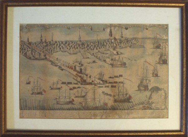 Paul Revere Lithograph Rendition of The Pre-Revolutionary War British Troop Occupation of Boston. 