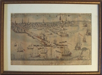 Paul Revere Lithograph Rendition of The Pre-Revolutionary War British Troop Occupation of Boston. 