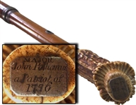 1776 ID’d Patriot Officers Cane Owned By Major Polhemus