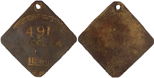 This Recently Discovered Slave Badge Like from Wappaoola Plantation