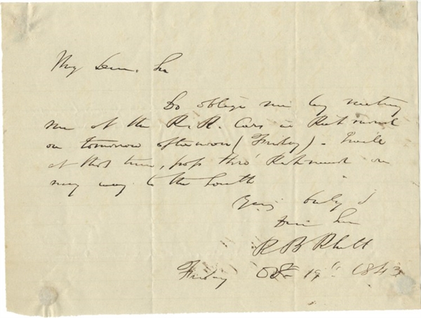 The Father of Secession - R.B. Rhett Letter