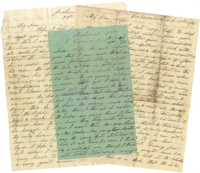 A Grouping of TEN Confederate Soldier’s Letters