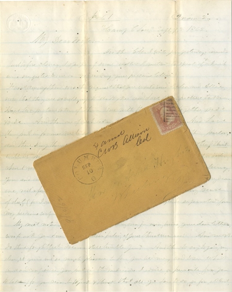 Political Prisoner Dr. Alfred Hughes Camp Chase POW Letter & Union Colonel's Examined Cover. 